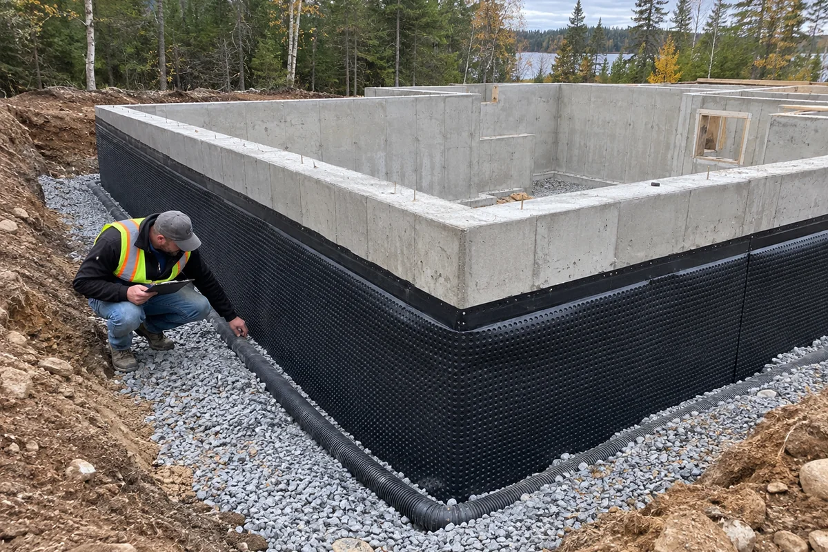 Residential Concrete Foundations finished detail in Fredericton